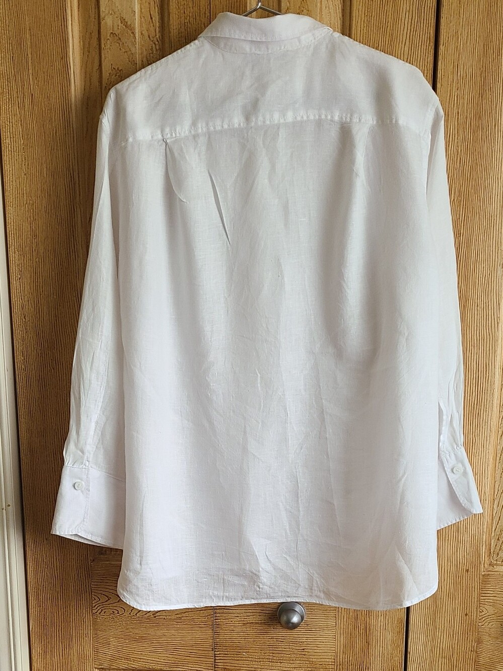 Zara White Linen Button Front Blouse - Picture 9 of 9